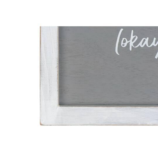 Hello Honey® Gray Wash Dry Fold Iron Funny Wood Framed Wall Décor